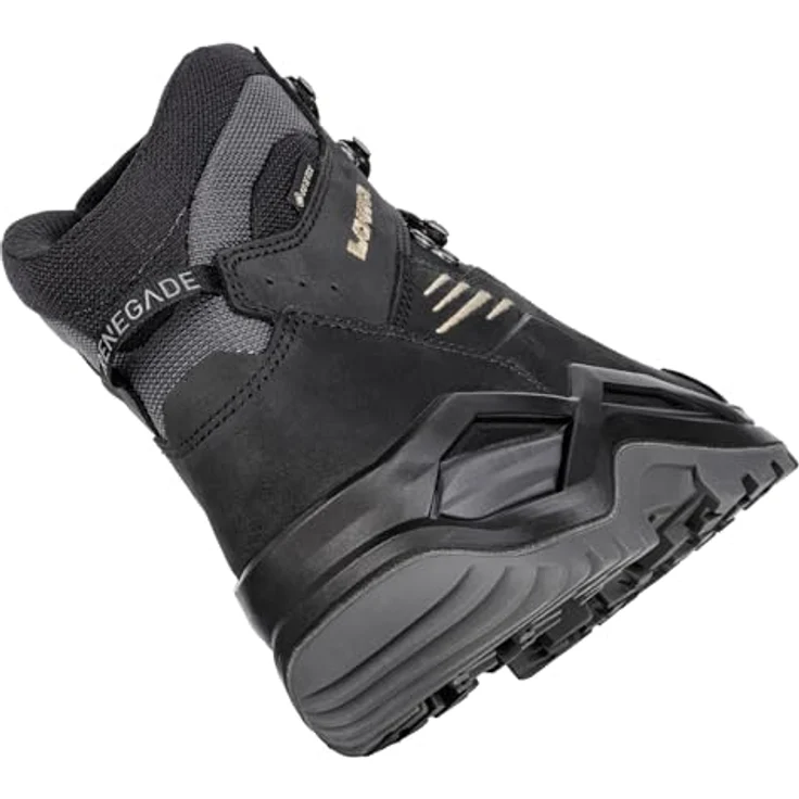 Lowa Renegade Evo GTX Mid, Herren Wanderschuhe mit Gore-Tex-Membran und Vibram-Sohle, Schwarz, Größe 46.5 – Bild 3