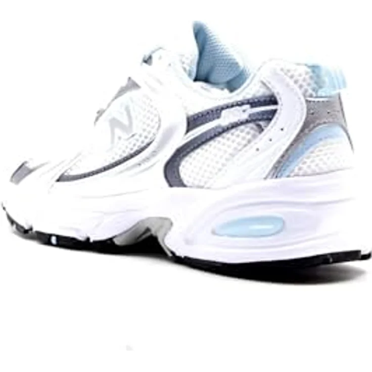 New Balance 530 Herren-Sneaker, Laufschuh mit ABZORB-Dämpfung, weiß/light chrome blue, Größe 42 – Bild 2