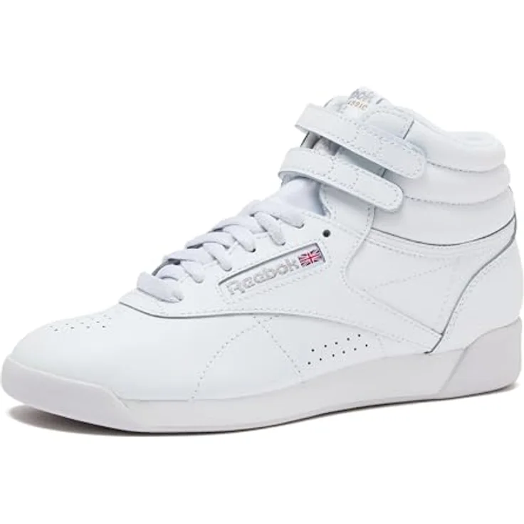 Reebok Free Style Hi Classic, Leder Sneaker mit EVA-Zwischensohle, knöchelhoch, weiß – 4 Großbritannien - 37 EU - 6,5 US
