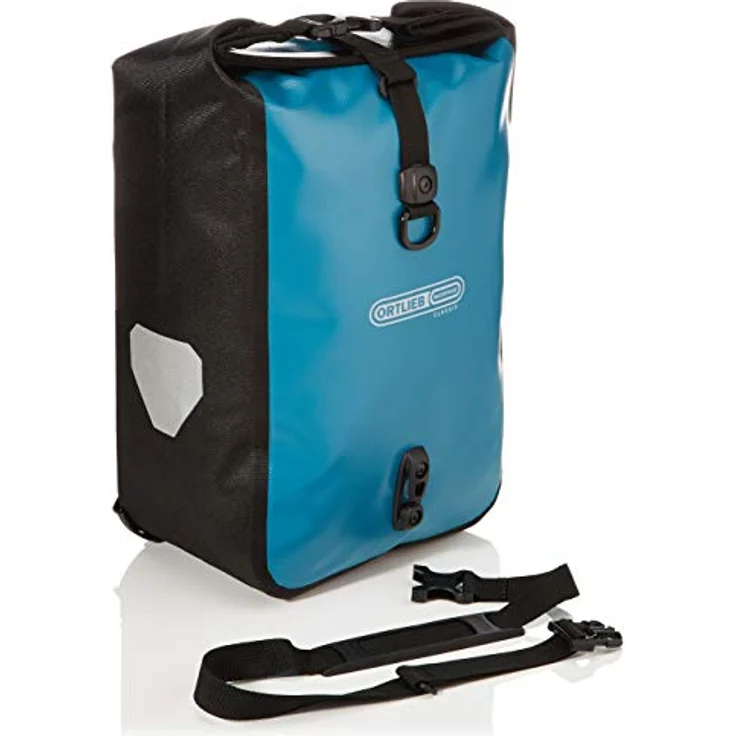 Ortlieb Sport Roller Classic F6309, Fahrradtaschen 2x 12,5 l, petrol-schwarz, mit Reflektoren und Schultergurten – Bild 4