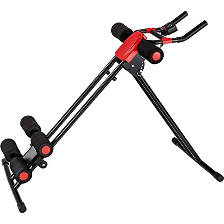 tectake Bauchtrainer Bauchmuskeltrainer mit Trainingscomputer, 5-fach verstellbar, klappbar, bis 100 kg Belastung – Bild 2