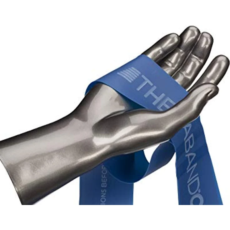 THERABAND CLX Latexfreies Widerstandsband, 110 Loops für Pilates und Physiotherapie, 22 Meter, blau, extra schwer – Bild 5