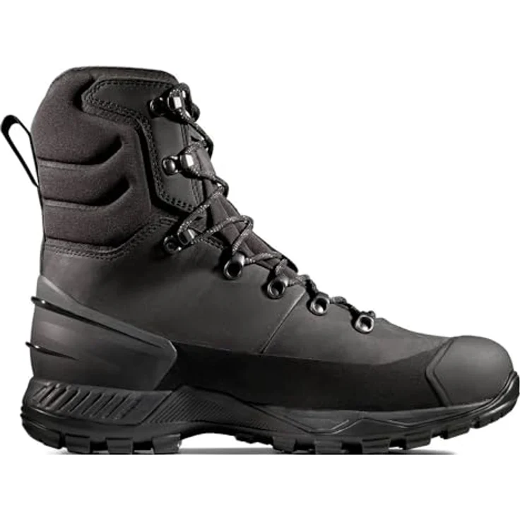 Mammut Blackfin Leather High GTX Men, hoher Bergschuh mit Vibram ICETREK-Aussensohle und wasserdichter GORE-TEX-Membran, schwarz, Größe 12 UK / 47 1/3 – Bild 4