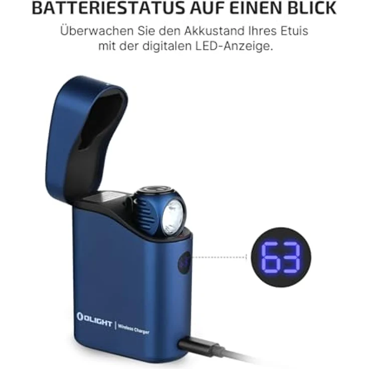 OLIGHT Perun 3 Mini Kit, Wiederaufladbare LED Stirnlampe mit 1250 Lumen, 155 m Reichweite, wasserdicht, blau – Bild 5