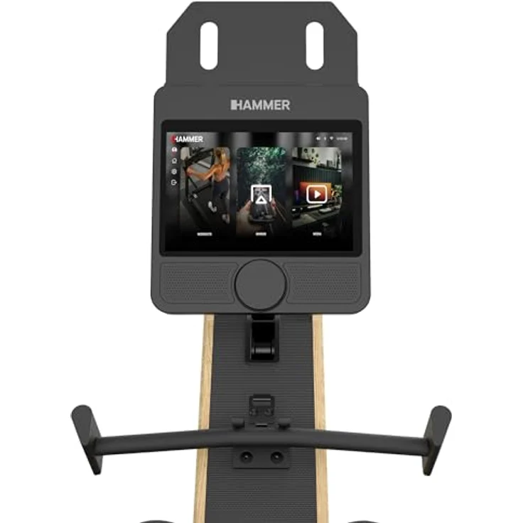 HAMMER Rudergerät RowTech Smart NorsK, edles Holz-Design, 10,1" Touch-Display, 20 Programme, innovativer Rudergriff – Bild 2