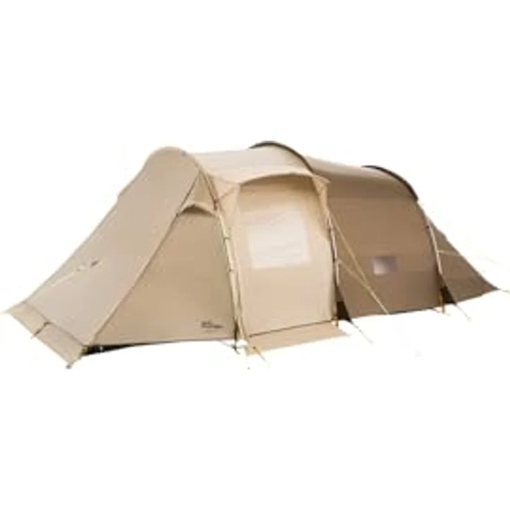 Jack Wolfskin Divide RT Zelt, Familien-Tunnelzelt für 4 - 6 Personen, recycelte Materialien, White Pepper – Bild 2