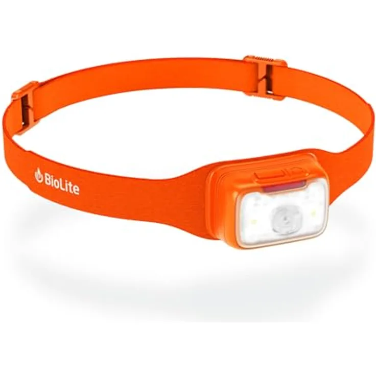 Biolite Scheinwerfer-Reichweite 500, Rot, 500 Lumen, IP69, USB-C, schnelles 8 Minuten Aufladen