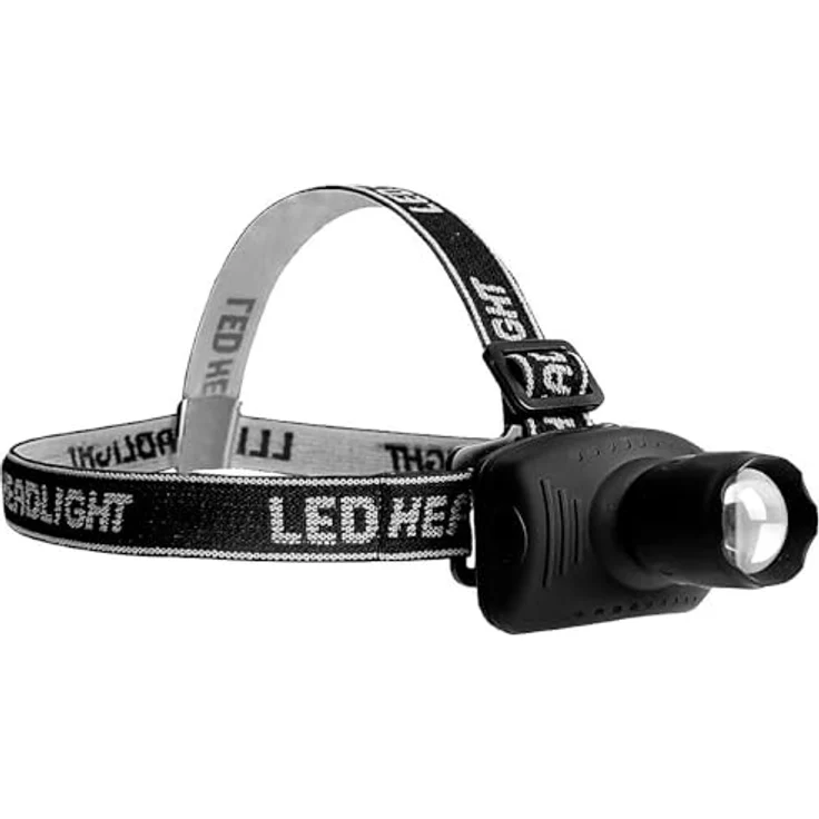 Eaxus® LED Stirnlampe - Kopflampe mit Zoomfunktion & Dimmfunktion, Schwarz – Bild 4