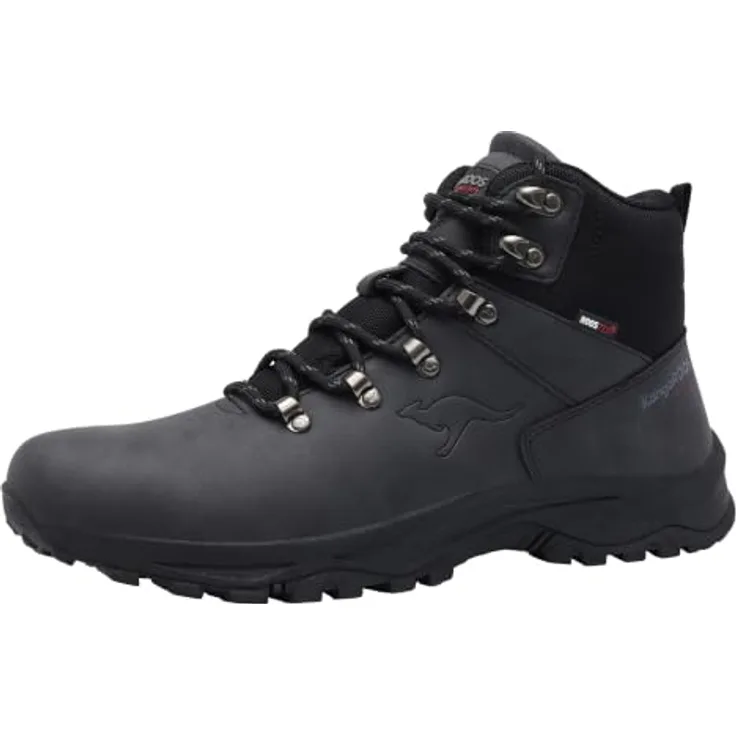 KangaROOS K-MS CAPT RTX High-Top Herren Wanderschuhe, flexible Gummisohle, schwarz, Größe 43 EU