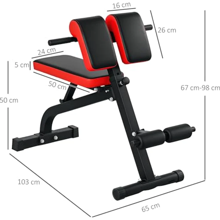 SPORTNOW Hantelbank, Klappbare Multifunktions-Fitnessbank bis 120 kg belastbar, für Zuhause, Bizeps-Curls, Langhantel, Stahl, Schwarz – Bild 5