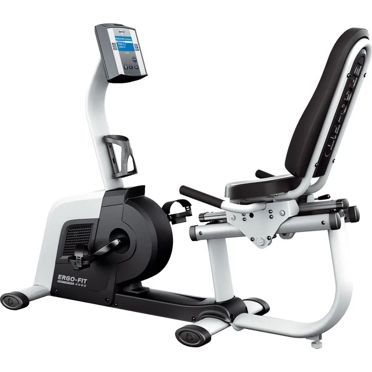 Ergofit Liegeergometer "Recumbent Cardio 4000 MED", hochentwickeltes Ergometer mit 77 Widerstandsstufen, 5 Trainingsprogrammen, LCD-Display und maximaler Benutzergewichtskapazität von 200 kg