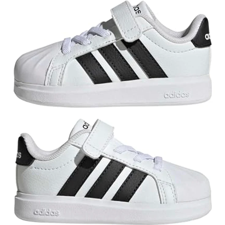 Adidas JQ6145_240, Babyschuhe mit Klettverschluss, Gummiaußensohle, Cloud White/Core Black – Bild 8