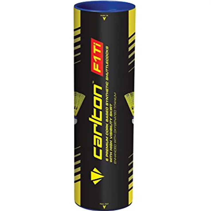 Carlton F1 Ti Badminton Ball, 6 Stück, langlebig, gelb und Korkkopf