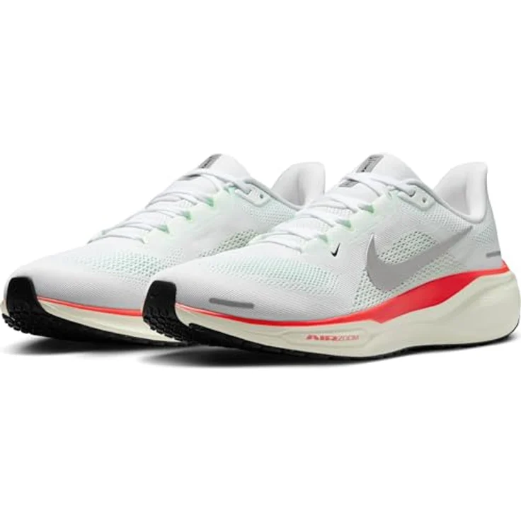 Nike Pegasus Herren Laufschuhe, Weiß, Größe 8, atmungsaktives Mesh, ReactX-Dämpfung, abriebfeste Laufsohle – Bild 2