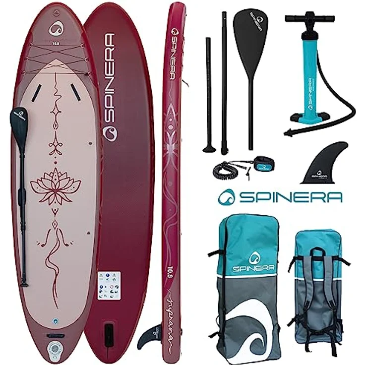 Spinera Suprana 10.8 SUP Board, Aufblasbares Yoga & Fitness Komplettset, 325x86x15 cm, inkl. Paddel, Pumpe, Rucksack, Leash & Tragegurt, bis 150 kg belastbar – Bild 2