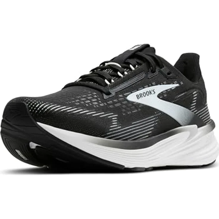 Brooks Running Shoes 1104681D090, leichte Laufschuhe mit DNA LOFT v2-Dämpfung, schwarz, Größe 43