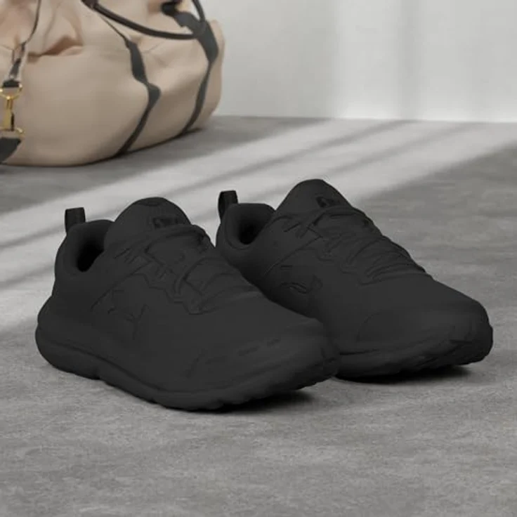 Under Armour Charged Assert, Herren Laufschuhe mit Charged Cushioning® Dämpfung, atmungsaktivem Mesh-Obermaterial, Schwarz, Größe 42 – Bild 2