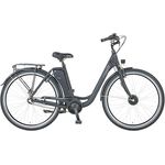 Prophete Geniesser 1.0 City E-Bike 28 Zoll - 374 Wh - Side Click Akku - Frontmotor - 3-Gang Nabenschaltung - Promax Rücktritt-Felgenbremse - Rahmenhöhe 49 cm - Waverahmen - 100 km Reichweite - StVZO-zertifiziert, schwarz