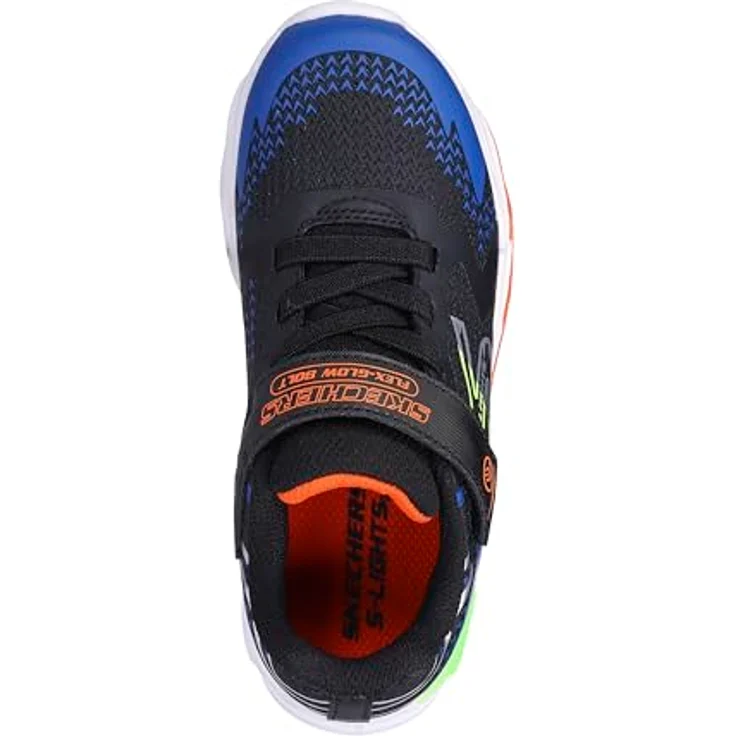 Skechers Flex Glow Bolt, Laufschuhe ohne Schnürsenkel, Schwarz, EU 34, Klettverschluss, Mesh-Obermaterial – Bild 3