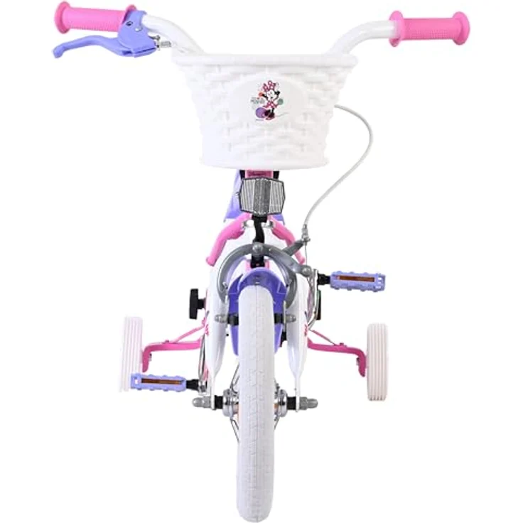 Volare Kinderfahrrad Minnie, 12 Zoll, rosa, mit Handbremse, Rücktrittbremse und abnehmbaren Stützrädern, für Mädchen – Bild 13