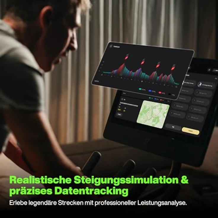 Speediance VeloNix Heimtrainer Fahrrad, Smart Bike mit 2300 W Powertrain, Steigungs-/Gefällesimulation, ±1% Watt-Genauigkeit, 21,5-Zoll Touchscreen, App-Konnektivität, carbon-schwarz – Bild 2