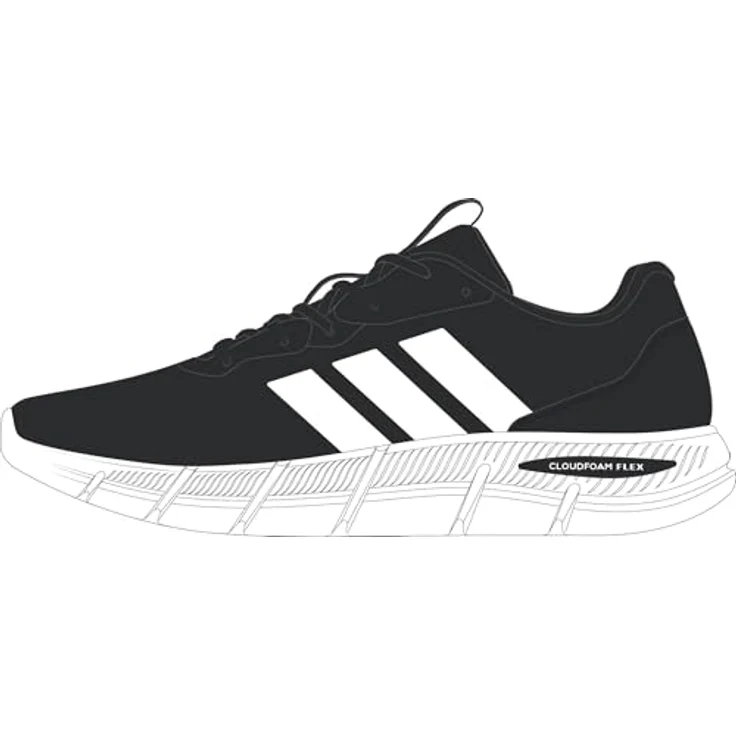 Adidas Cloudfoam Flex Laces, Laufschuhe für Damen mit optimaler Dämpfung und flexiblem Komfort, hellgrau – Bild 8
