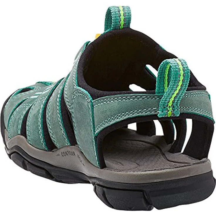 Keen Clearwater CNX Leather Women, leichte Wandersandale mit Zehenschutz, mineral blue/yellow, Größe:37 – Bild 7