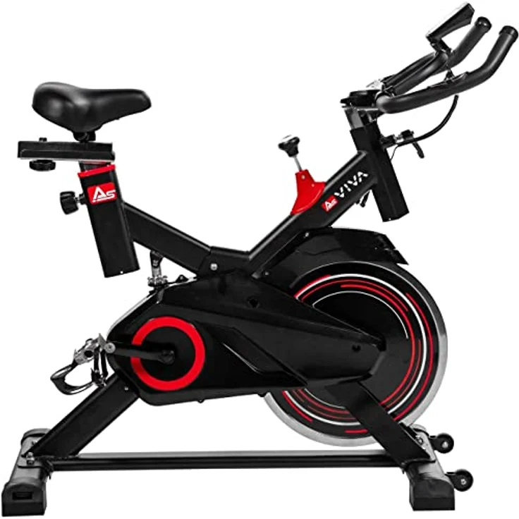 AsVIVA S11 Indoor Cycle Speedbike I eingebauter Fitnesscomputer I manuell verstellbarer Widerstand I leiser Riemenantrieb I 18 kg Schwungscheibe I Ausdauertraining I Max. Gewichtsbelastung 120 kg – Bild 1