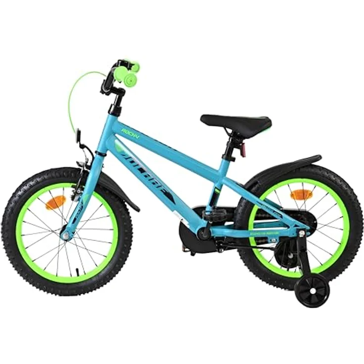 Volare Rocky Kinderfahrrad, 16 Zoll für Jungen, Grün mit geschlossenen Kettenschutz, Handbremse und Rücktrittbremse – Bild 13