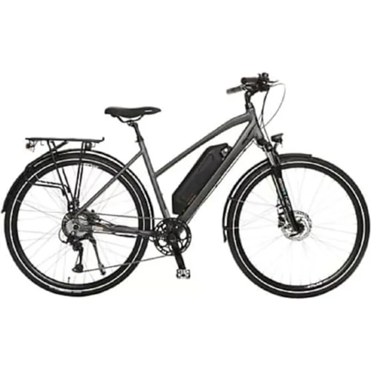 Prophete E-Bike, Damen Elektrofahrrad, 28" Trekking E-Bike, Blaupunkt Hinterradmotor, 8 Gänge, ohne Akku (36V/12,8Ah/461Wh), grau