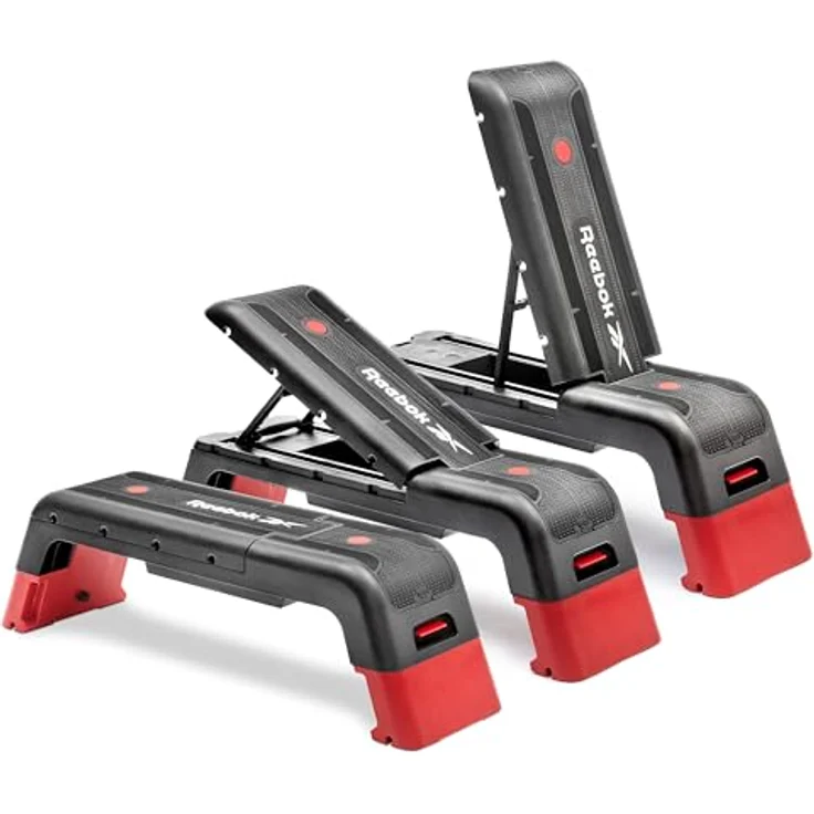 Reebok Steppbrett, verstellbare Plattform für Heimtraining mit Neigungs- und Höhenverstellung, 121 x 33 x 35 cm – Bild 8