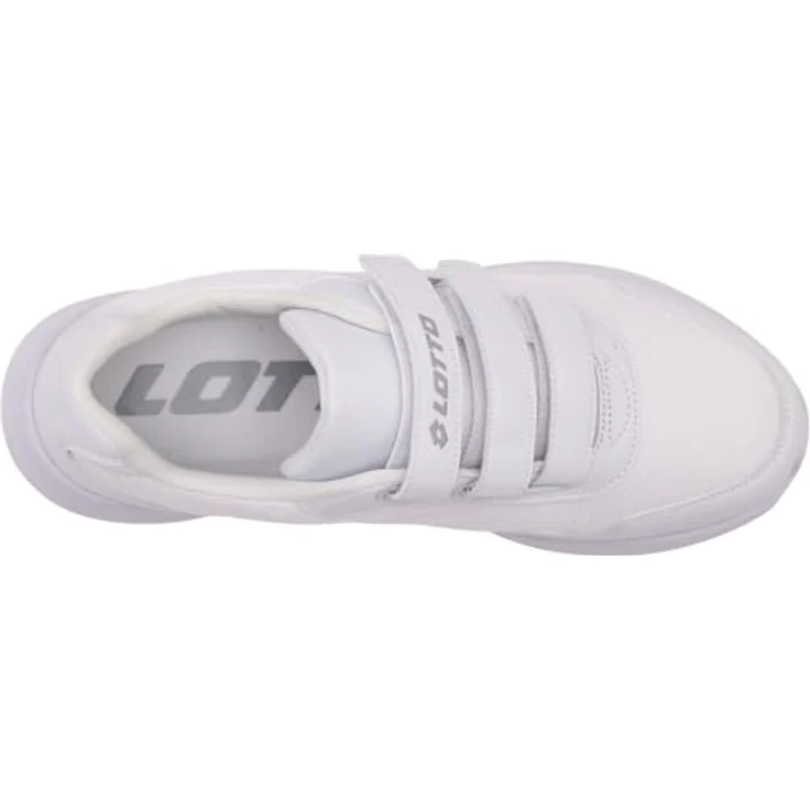 Lotto Unisex Connect VL OC Basic Sneaker 2400361U, Laufschuh mit Klettverschluss und atmungsaktivem Obermaterial, Weiß/Hellgrau, Schuhgröße 45 EU – Bild 5