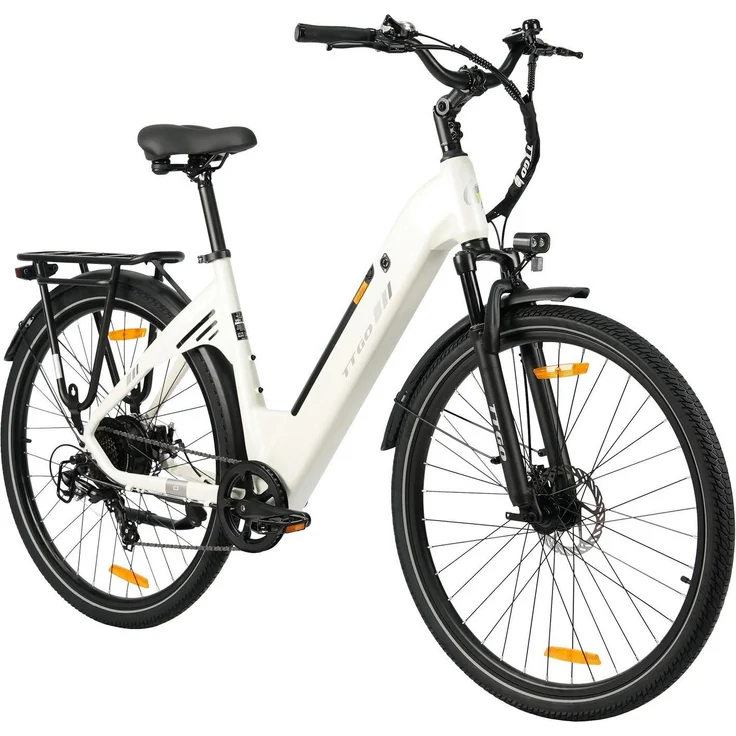 VANKEL E-Bike Cityrad E3-SE, Pedelec mit 648 Wh, 36V 18 Ah, 120 km Reichweite, 7-Gang Shimano Kettenschaltung, Heckmotor, Aluminiumrahmen