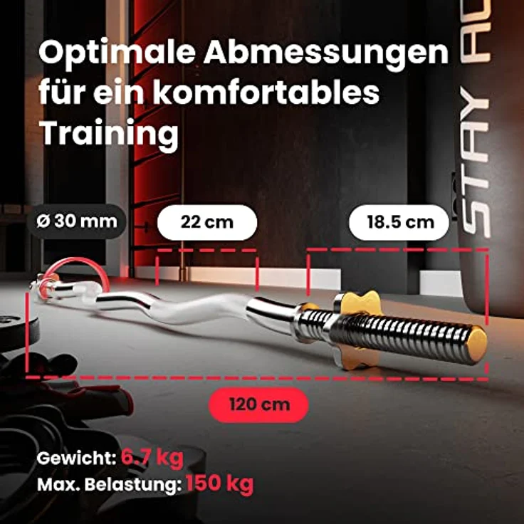 Hop-Sport Hantelset 56 kg, 1x SZ Stange, 2X Kurzhanteln, Hantelscheiben 6x5kg/4x2,5kg/6x1,25kg - Preisvergleich – Bild 2