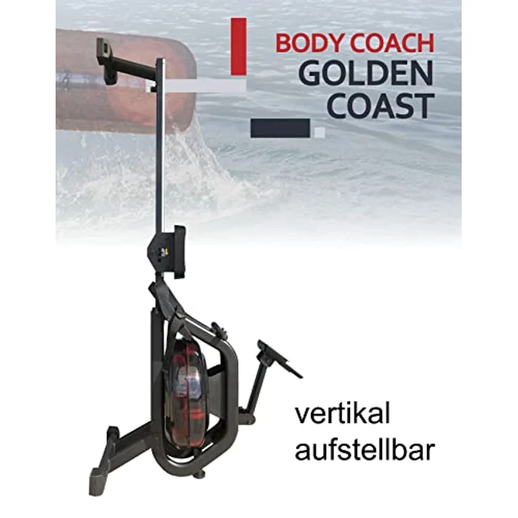 Wasser-Rudergerät Rower Gold Coast Ruderzugmaschine für zuhause mit Wasserwiderstand 30l Tank – Bild 5