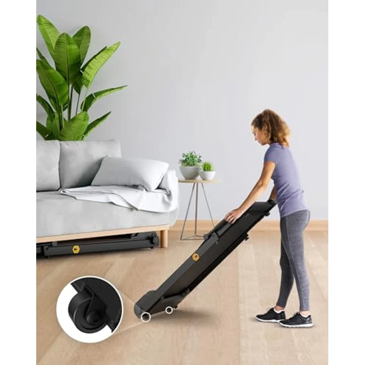 Urevo Laufband mit HIIT-Laufeinstellungen, leiser Motor und rutschfestem Gürtel, 16 Zoll breite Lauffläche – Bild 4