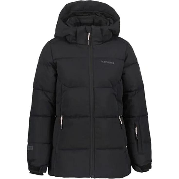 Icepeak Loris JR, Winterjacke für Mädchen mit Kapuze, wasserdicht und atmungsaktiv, Farbe: Black, Kinder Größe: 140 – Bild 2