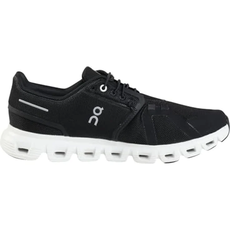 ON Cloud 6, Laufschuhe mit atmungsaktiver Technologie und gepolsterter Dämpfung, schwarz/weiß, Größe 43 – Bild 7
