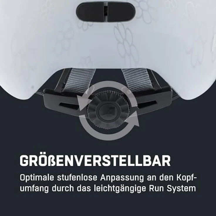 ALPINA Ximo 2 L.E. Kinderfahrradhelm, Leicht, Sicher, Bruchfest, mit optionalem LED-Licht, Pearl White Flowers matt, Größe 49-54 – Bild 5