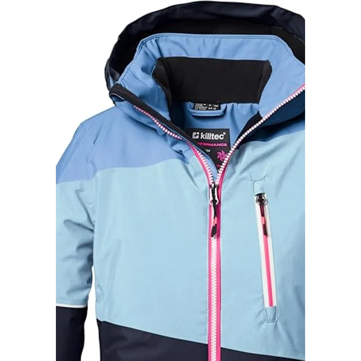 Killtec Mädchen Skijacke KSW 331 GRLS S, Funktionsjacke mit Kapuze, Schneefang und Teflon EcoElite™ Imprägnierung, 10.000 mm Wassersäule, pink – Bild 4