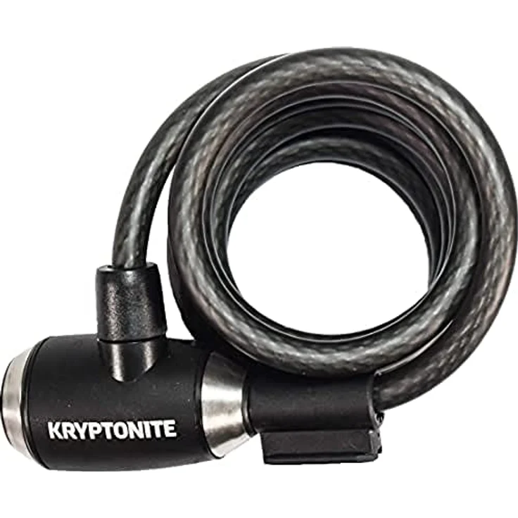 Kryptonite Veloschloss, 10mm flexibles Stahlkabel, 180cm, moderner Zylinder, Easy Click-Verriegelung, wettergeschützt – Bild 1