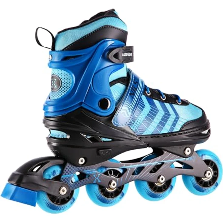 Nils Extreme Nh18192A Schwarz-Blau Gr.s(29-33) Schlittschuhe 4In1 – Bild 5