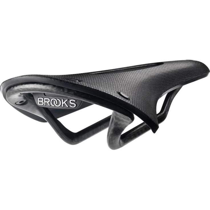 Brooks England C13 Carved, Velosattel mit flexibler vulkanisierter Gummidecke und Carbonrahmen, anatomische Druckentlastung