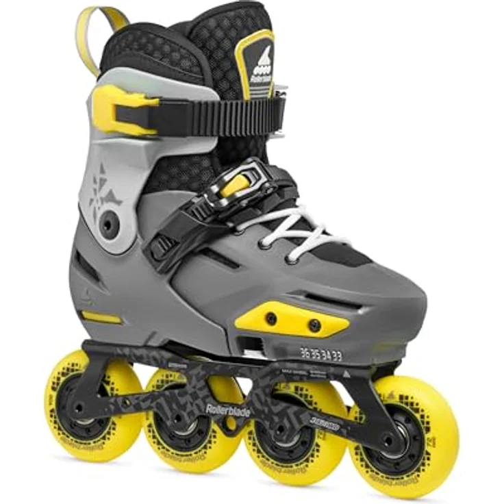 Rollerblade Apex Kinder-Inlineskates, Urban und Freestyle, grau, EU 37, verstellbar mit 3- oder 4-Rollen-Setup – Bild 1