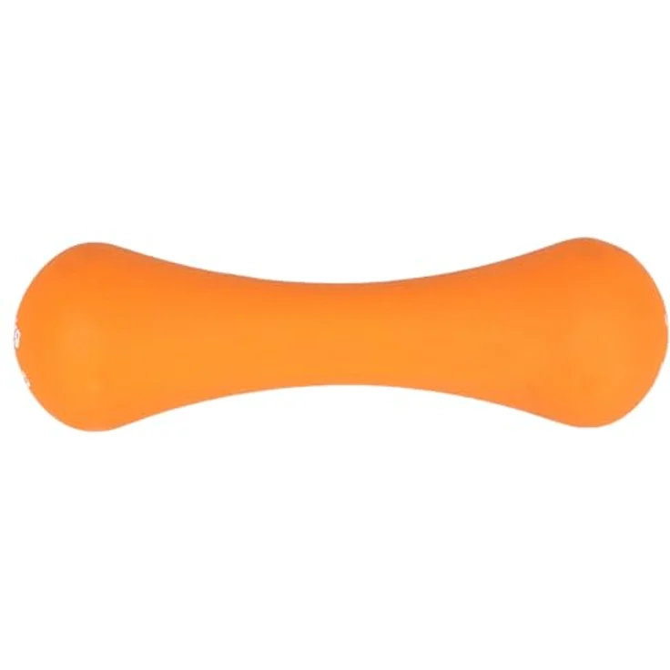 HMS Kurzhantel Gymnastikhantel Aerobichantel, 1,5 kg, Gusseisen mit Neoprenbeschichtung, orange, griffige Knochenform – Bild 2