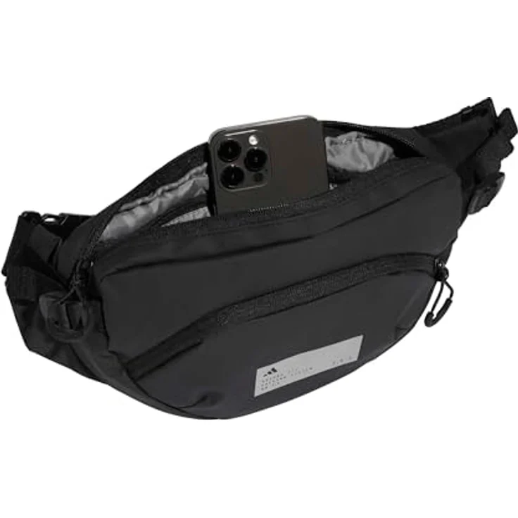 adidas ADIDAS HYBRID WAISTBAG, Laufgürtel mit 2,4 L Volumen, Schwarz/Reflektierendes Silber – Bild 3