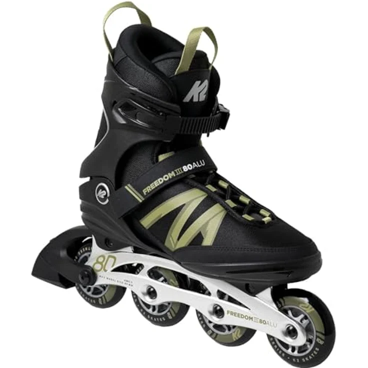 K2 Inlineskates K2 Freedom III 80 ALU Herren Inline Skates Inliner 30H0601, Original K2 Softboot, 80mm Rollen, ABEC 5 Lager, blau – Bild 2