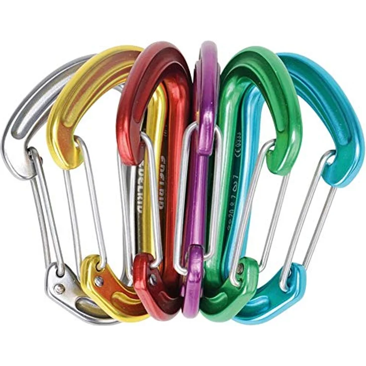 EDELRID Karabiner Nineteen G Secherpack, Drahtschnapper mit 117 g Gewicht, bunt