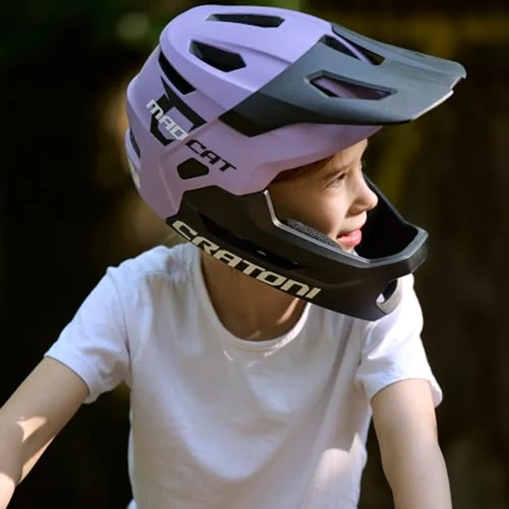 Cratoni Madcat Mips, MTB-Kinder-/Jugendhelm mit abnehmbarem Kinnbügel, innovativer MIPS-Technologie, rosa – Bild 3