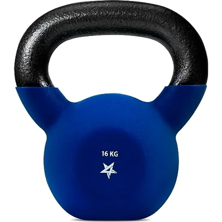 Yes4All WEAW Neopren beschichtete Kettlebell, Krafttraining Kettlebells - 16KG Dunkelblau